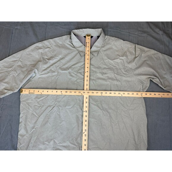 Wrangler Button Up Short Sleeve Shirt Men's 3X Tall Green Lightweight Outdoors - Picture 4 of 4